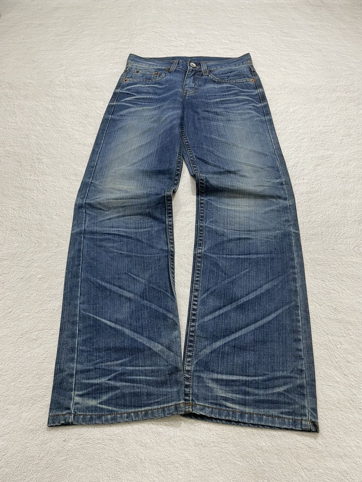 Japanese Brand 2000s Japanese Faded Bootcut Denim Stonewash Y2K Size US 29 - 1 Thumbnail