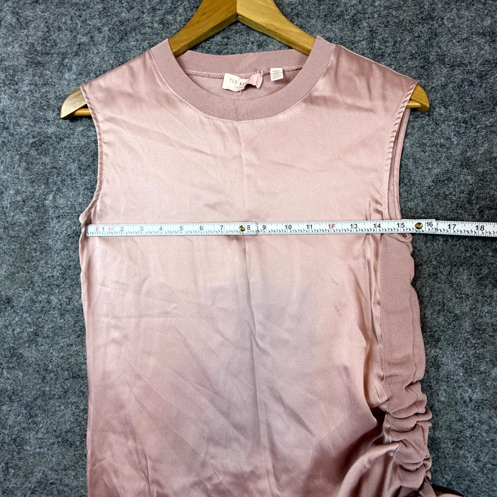 Ted Baker Ted Baker Ted Says Relax Samiey Ruched Satin Top Womens Pink Size XS / US 0-2 / IT 36-38 - 4 Thumbnail