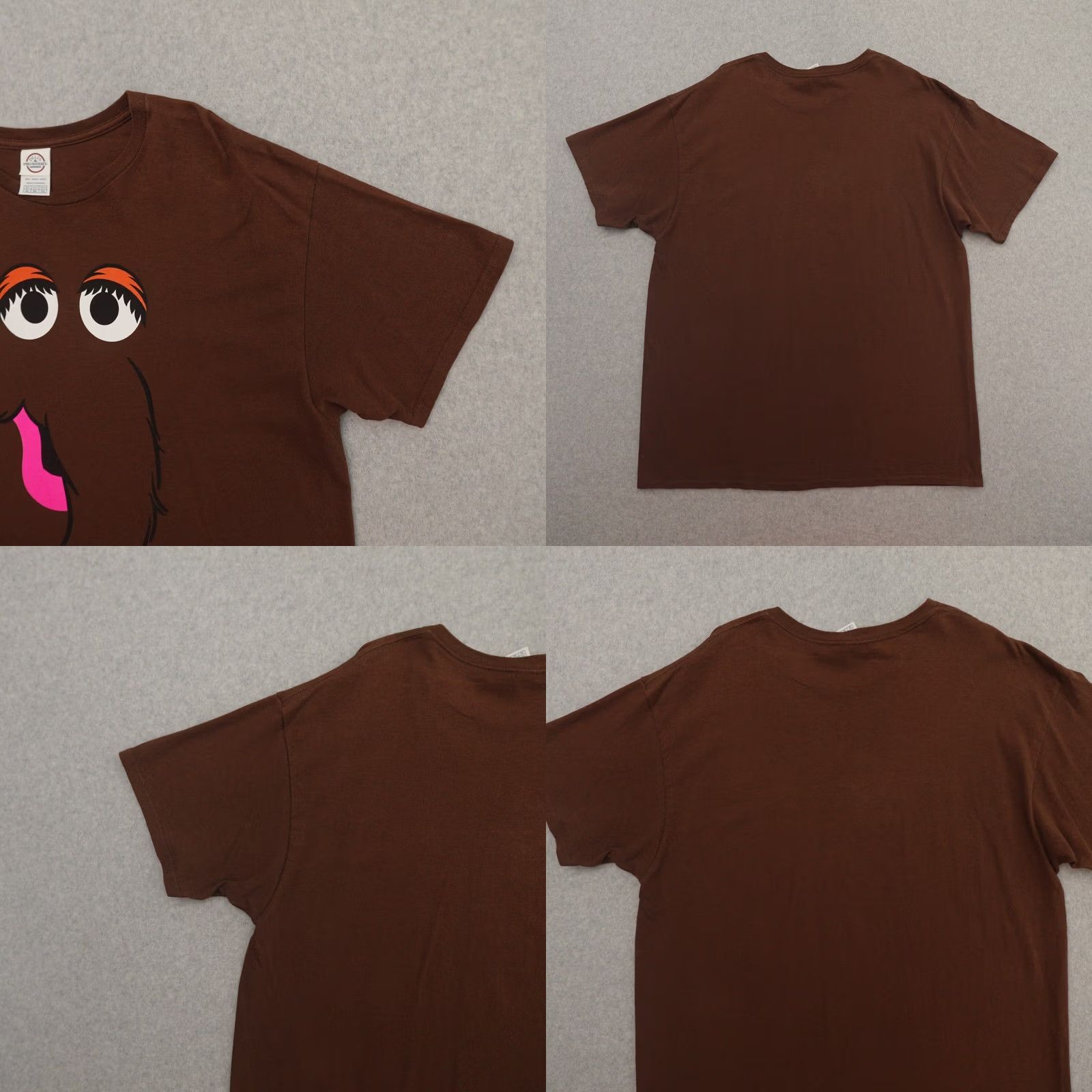 Delta VINTAGE Delta T-Shirt XL Brown Sesame Street Snuffleupagus Adult Men Short Sleeve Shirt Measured in Pictures Size US XL / EU 56 / 4 - 8 Thumbnail