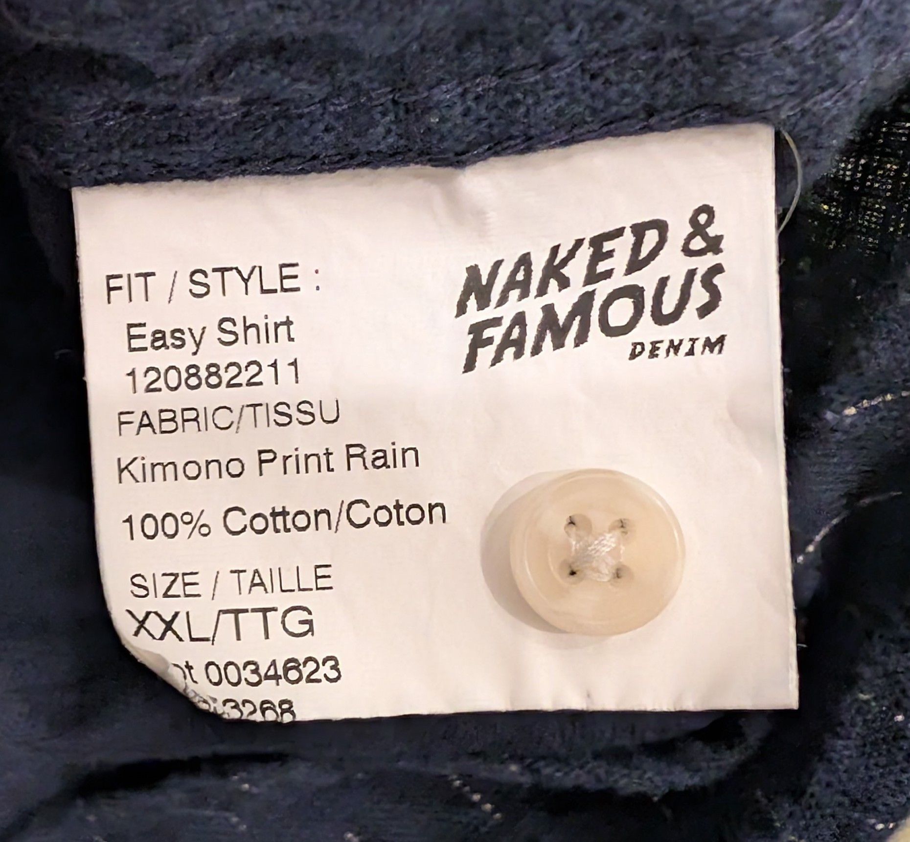 Naked & Famous Naked & Famous Easy Shirt in Kimono Print Rain Size US XXL / EU 58 / 5 - 4 Thumbnail