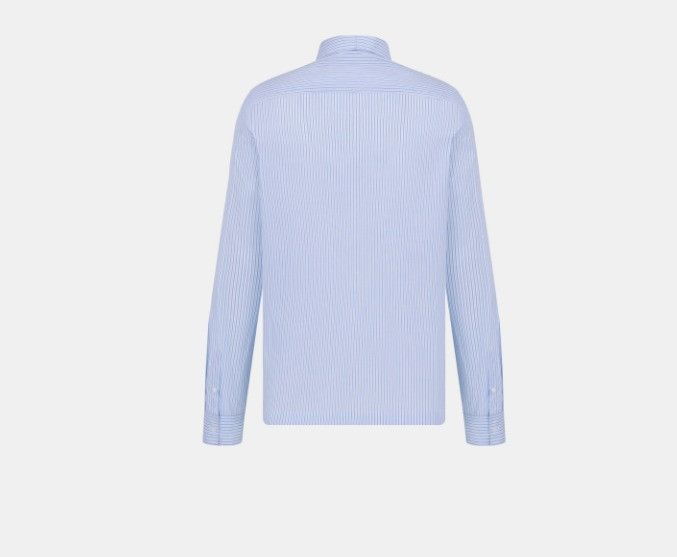 Dior o1w1db11224 Striped Cotton Poplin Couture Shirt in Blue Size US S / EU 44-46 / 1 - 2 Thumbnail