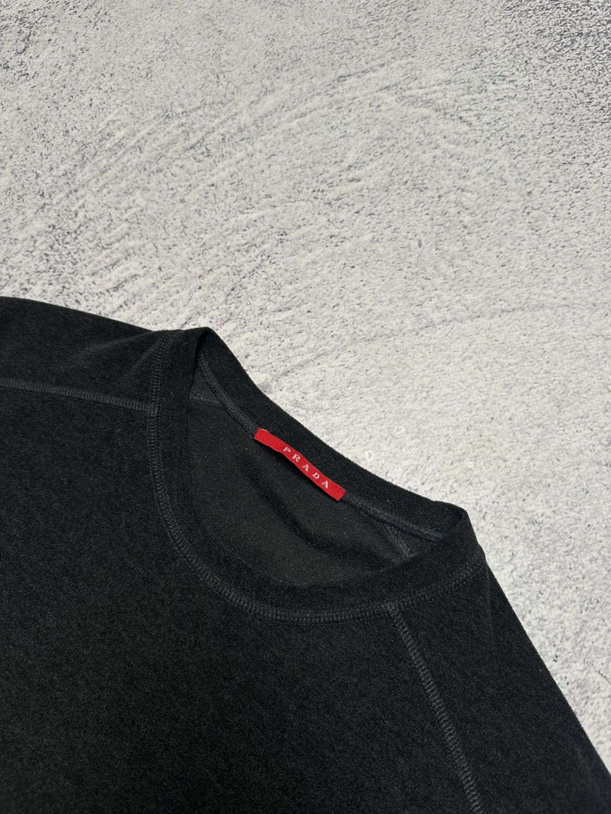 Prada Vintage Prada Red Tab Longsleeve Sweatshirt Size US XL / EU 56 / 4 - 9 Thumbnail