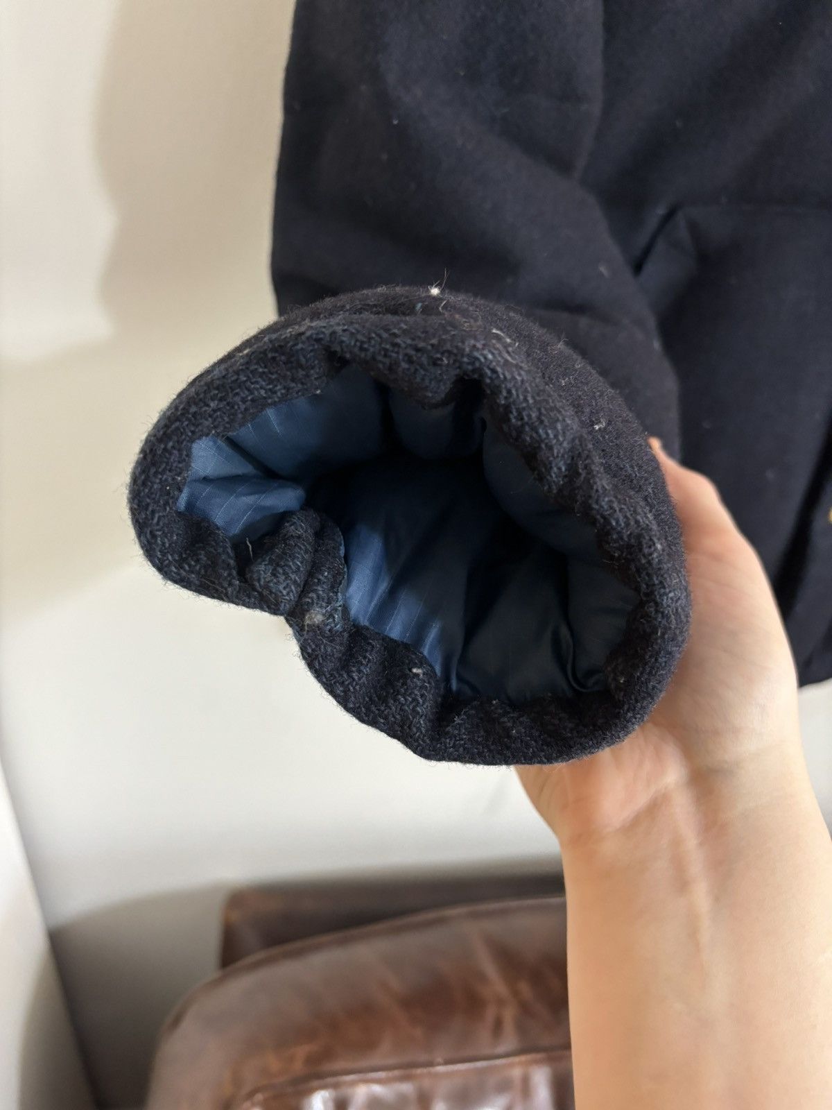 Crescent Down Works Wool Down Puffer Jacket (Navy Blue) Size US M / EU 48-50 / 2 - 3 Thumbnail