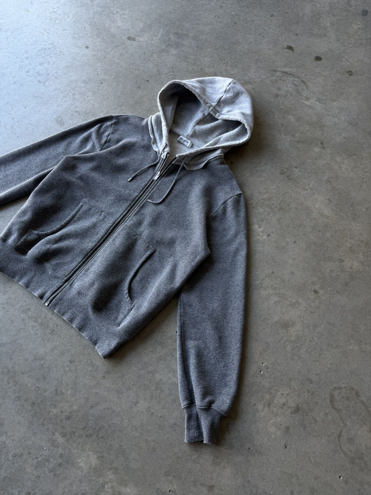 Saint Laurent Paris Saint Laurent Paris SS21 Two Tone Hybrid Zip Up Hoodie Size US XS / EU 42 / 0 - 2 Thumbnail