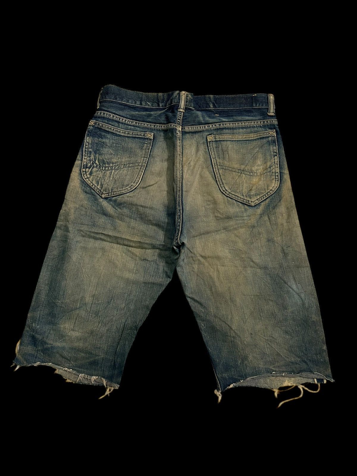 Japanese Brand × Kapital × Vintage Vintage Lee Cowboy Selvedge Distressed Short Denim Jeans Size US 32 / EU 48 - 14 Thumbnail