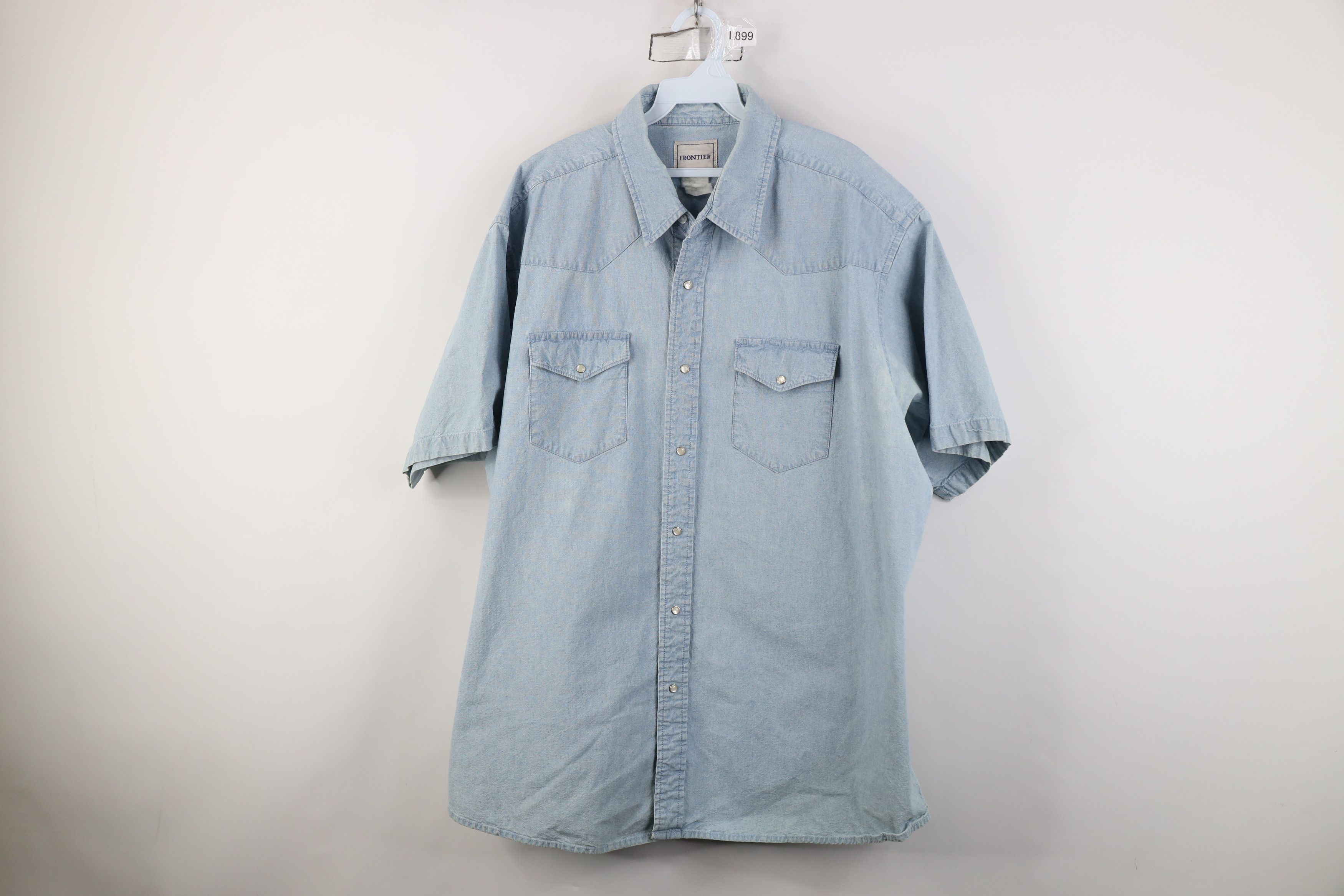 Vintage Vintage 90s Streetwear Cowboy Denim Snap Button Shirt Size US XXL / EU 58 / 5 - 1 Thumbnail