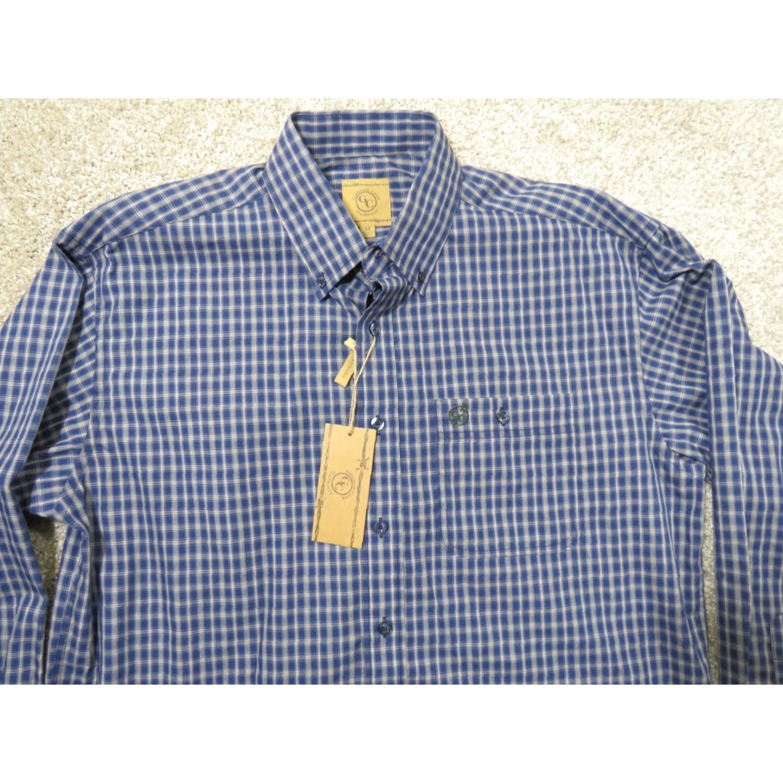 Vintage Gunnison Creek Outfitters Shirt Button-Up Long Sleeve Blue Mens M Tailored Casual Workplace Western Plaid Embroidered Pocket Size US M / EU 48-50 / 2 - 3 Thumbnail