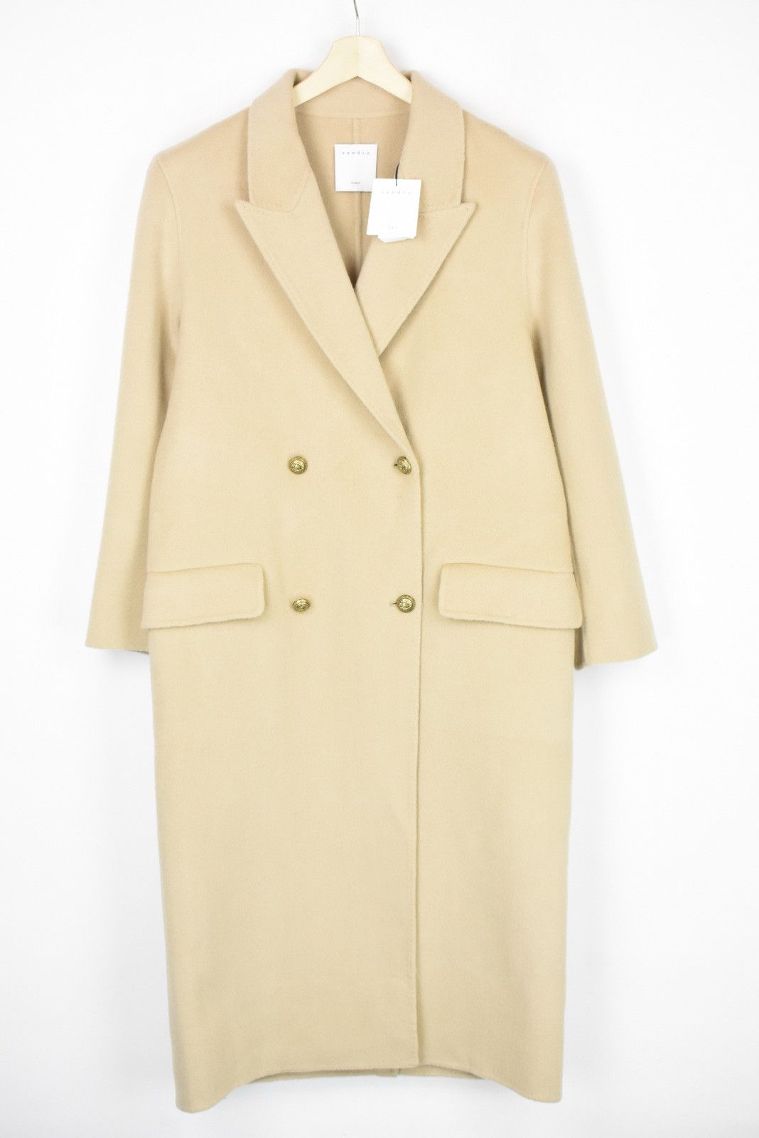 Sandro SANDRO Mystere Coat Womens EU 38 Wool Double Breasted Peak Size M / US 6-8 / IT 42-44 - 4 Thumbnail