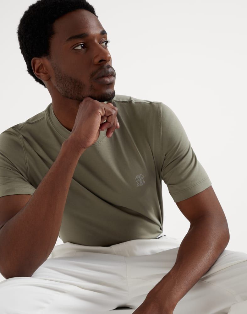 Brunello Cucinelli o1w1db10825 T-Shirt in Green Size US M / EU 48-50 / 2 - 3 Thumbnail