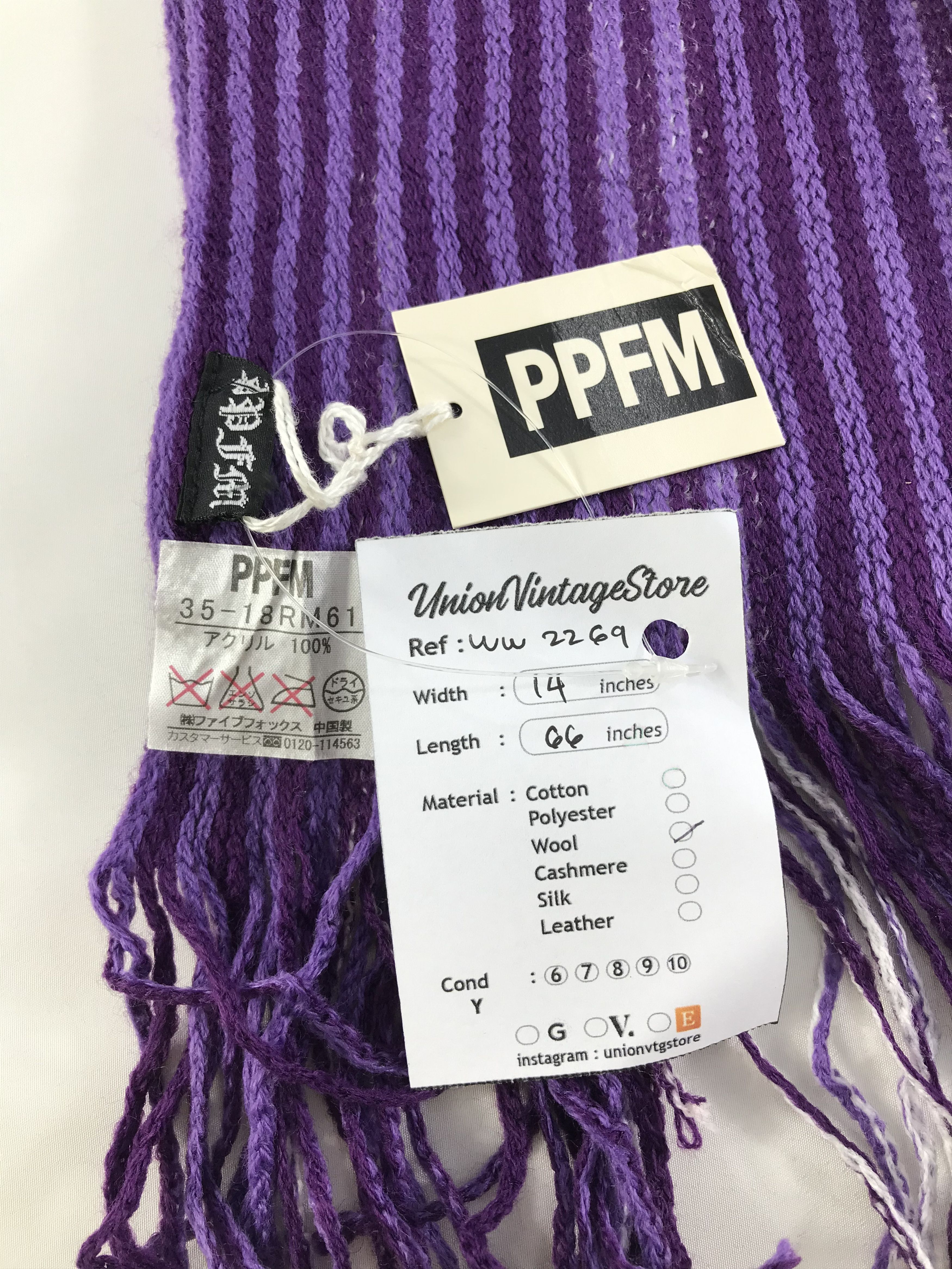 PPFM × Vintage PPFM Scarf / Muffler / Neckwear - WW2269 Size ONE SIZE - 4 Thumbnail