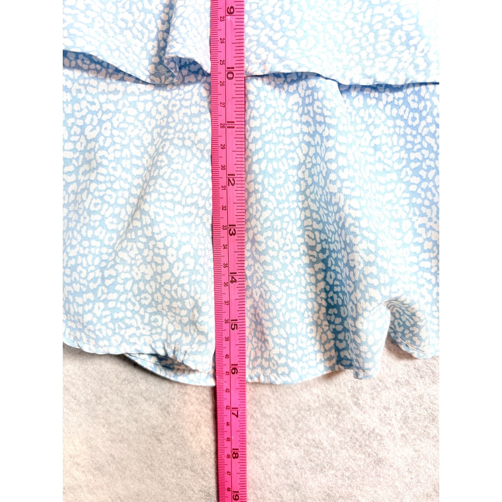 Zara ZARA Blue White Ruffle Mini Skirt Flowy Tiered #0528 Size 30" / US 8 / IT 44 - 6 Thumbnail