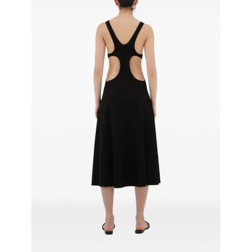 Saint Laurent Paris o1y0126 Midi Dress in Black Size M / US 6-8 / IT 42-44 - 4 Thumbnail
