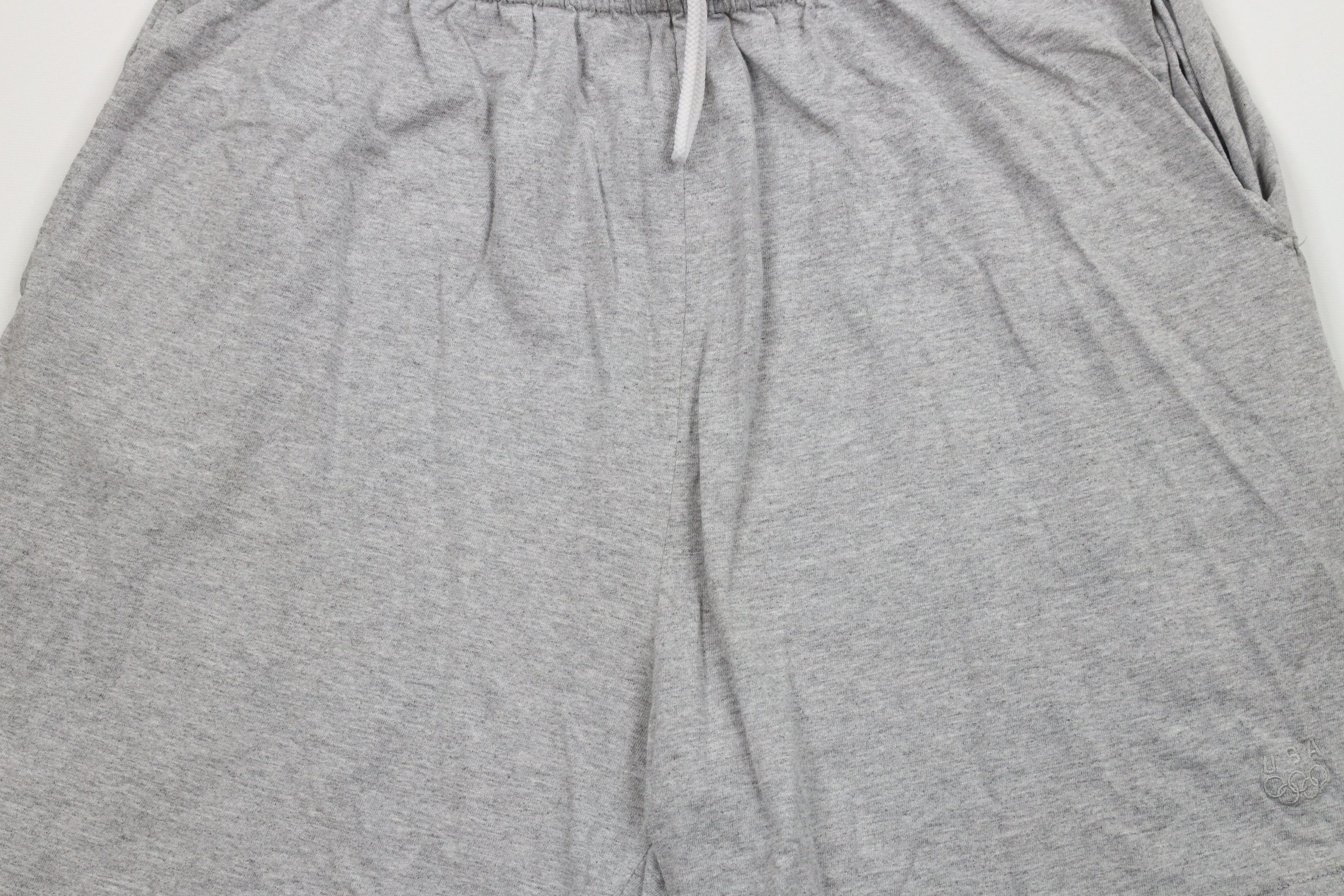Vintage Vintage 90s USA Olympics Out Above Knee Shorts Heather Gray Size US 36 / EU 52 - 3 Thumbnail