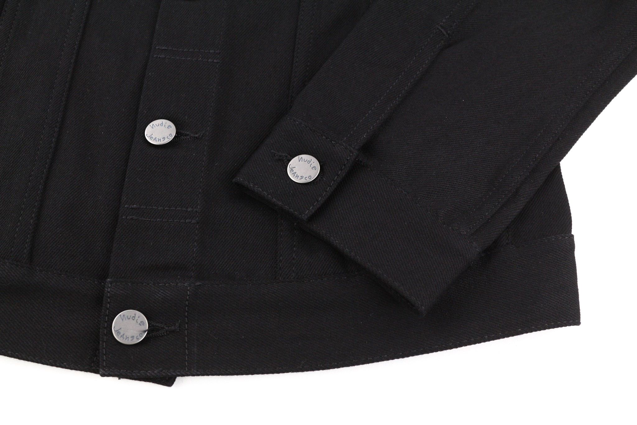 Nudie Jeans KENNY XS Dry Black Polo Neck Denim Jacket 81593 Size US XS / EU 42 / 0 - 5 Thumbnail