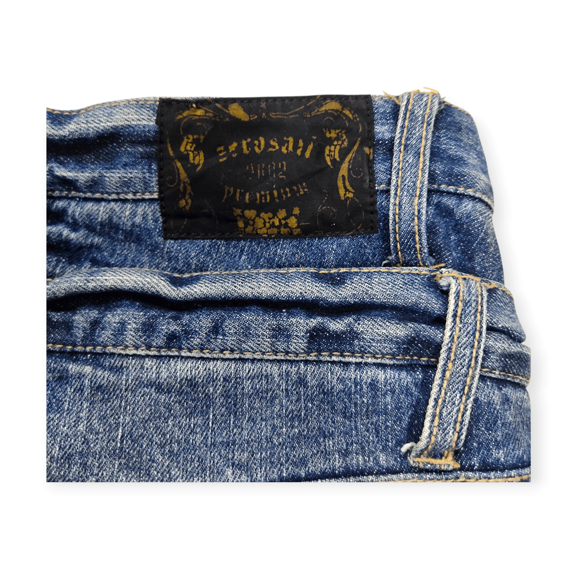 If Six Was Nine If6Was9 Zero San Double Waist Distressed Denim Pants Size US 32 / EU 48 - 13 Thumbnail
