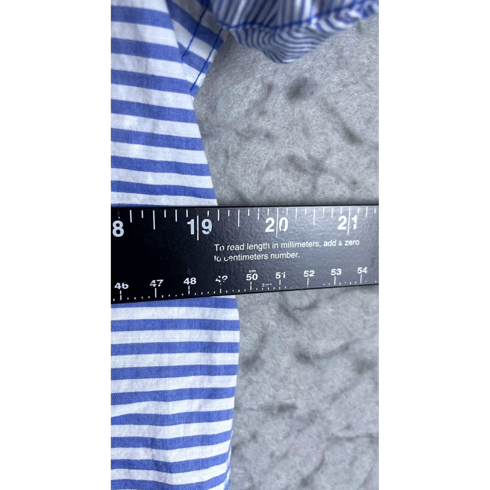 Original Penguin Original Penguin Shirt Mens Medium Blue Stripe Short Sleeve Button Front Casual Size US M / EU 48-50 / 2 - 4 Thumbnail