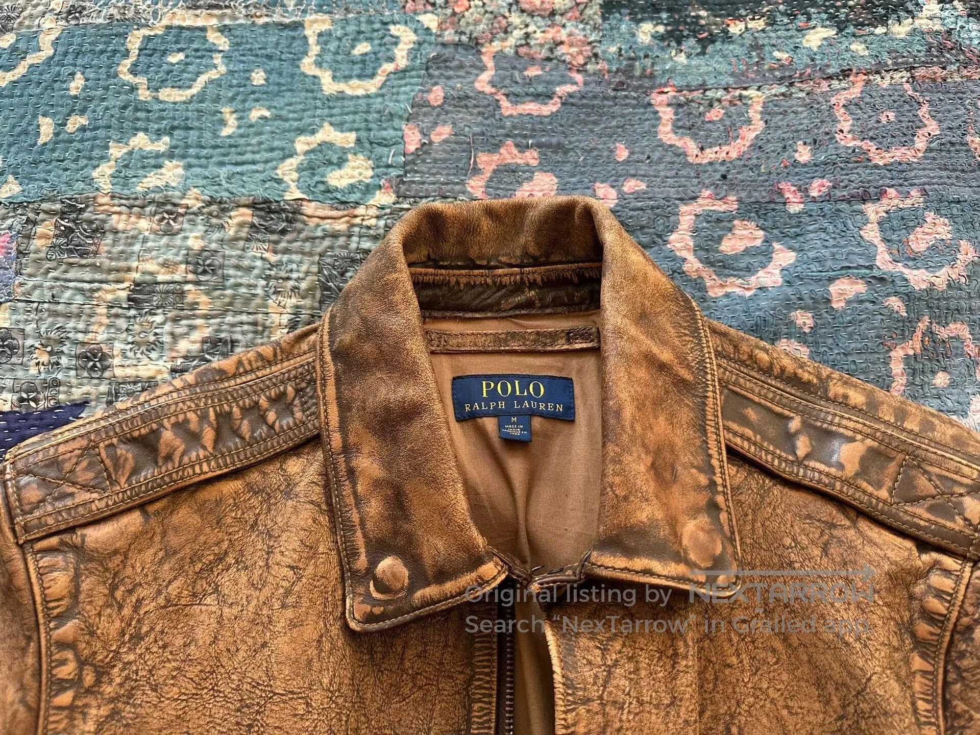 RRL Ralph Lauren vintage ralph lauren worn leather jacket. Size US M / EU 48-50 / 2 - 3 Thumbnail