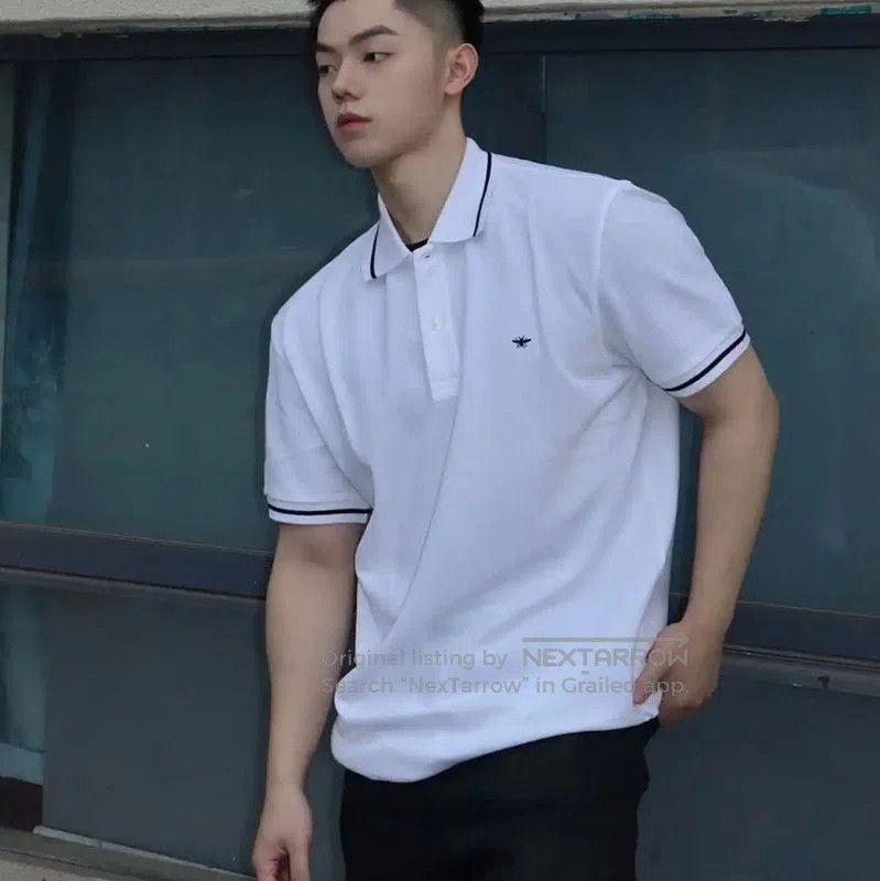 Dior Dior Men's Summer White Cotton Polo . Size US L / EU 52-54 / 3 - 9 Thumbnail