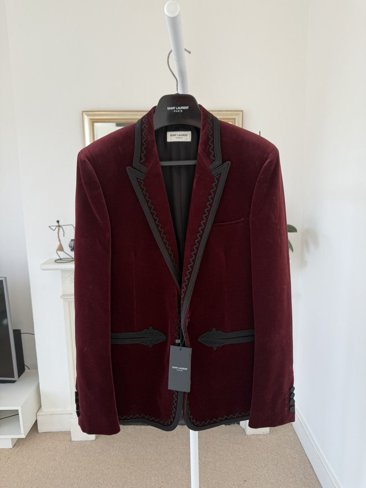 Saint Laurent Paris FW18 Saint Laurent Velvet Western Blazer Jacket Size 48R - 1 Thumbnail
