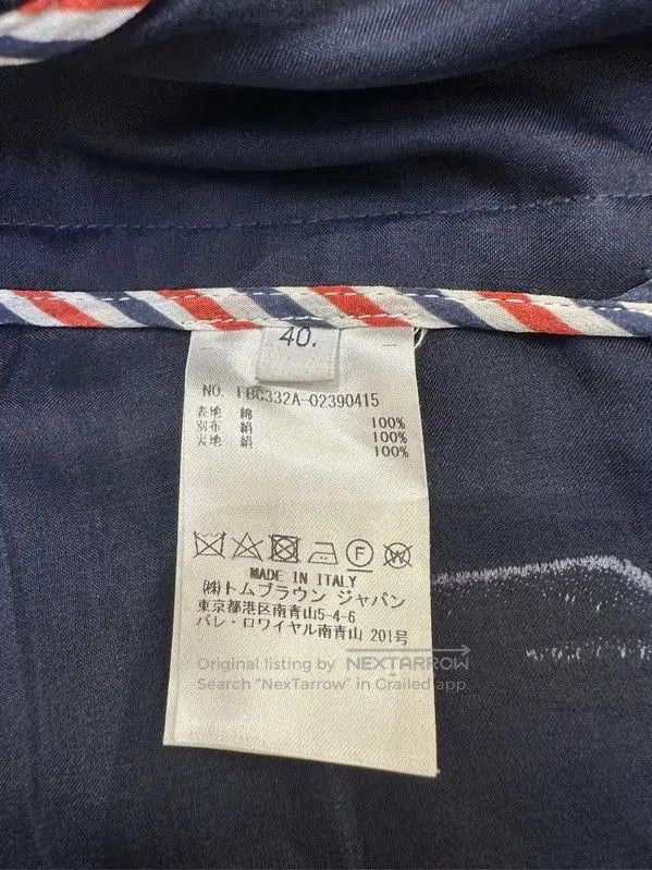Thom Browne Thom Browne Navy Blue Cotton Long Sleeve Jacket . Size US S / EU 44-46 / 1 - 5 Thumbnail