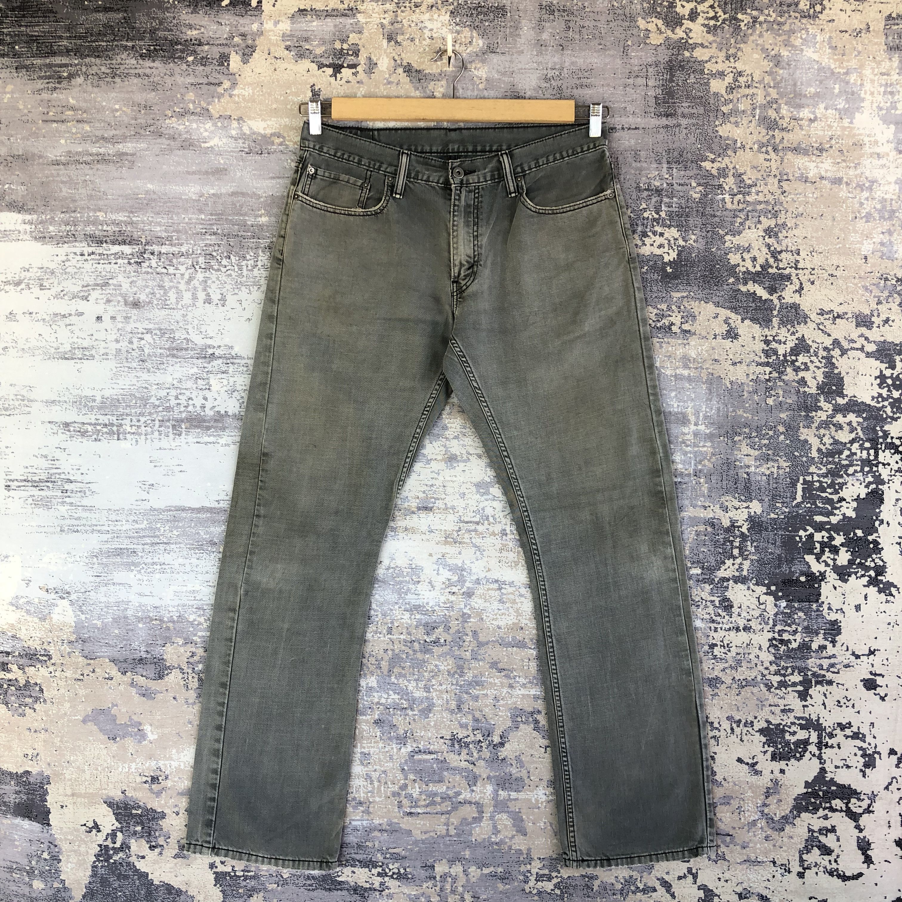 Levi's Vintage Levis Super Black Ash Gray Jeans Levi's 514 Denim Size US 34 / EU 50 - 1 Thumbnail