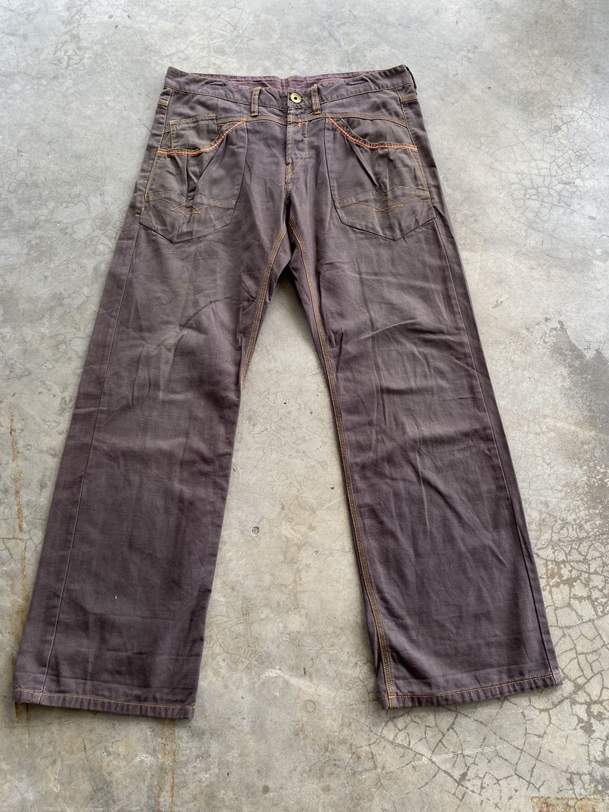 Japanese Brand × Replay Baggy Jeans Japanese Reply Wide Flare Jeans Size US 35 - 4 Thumbnail