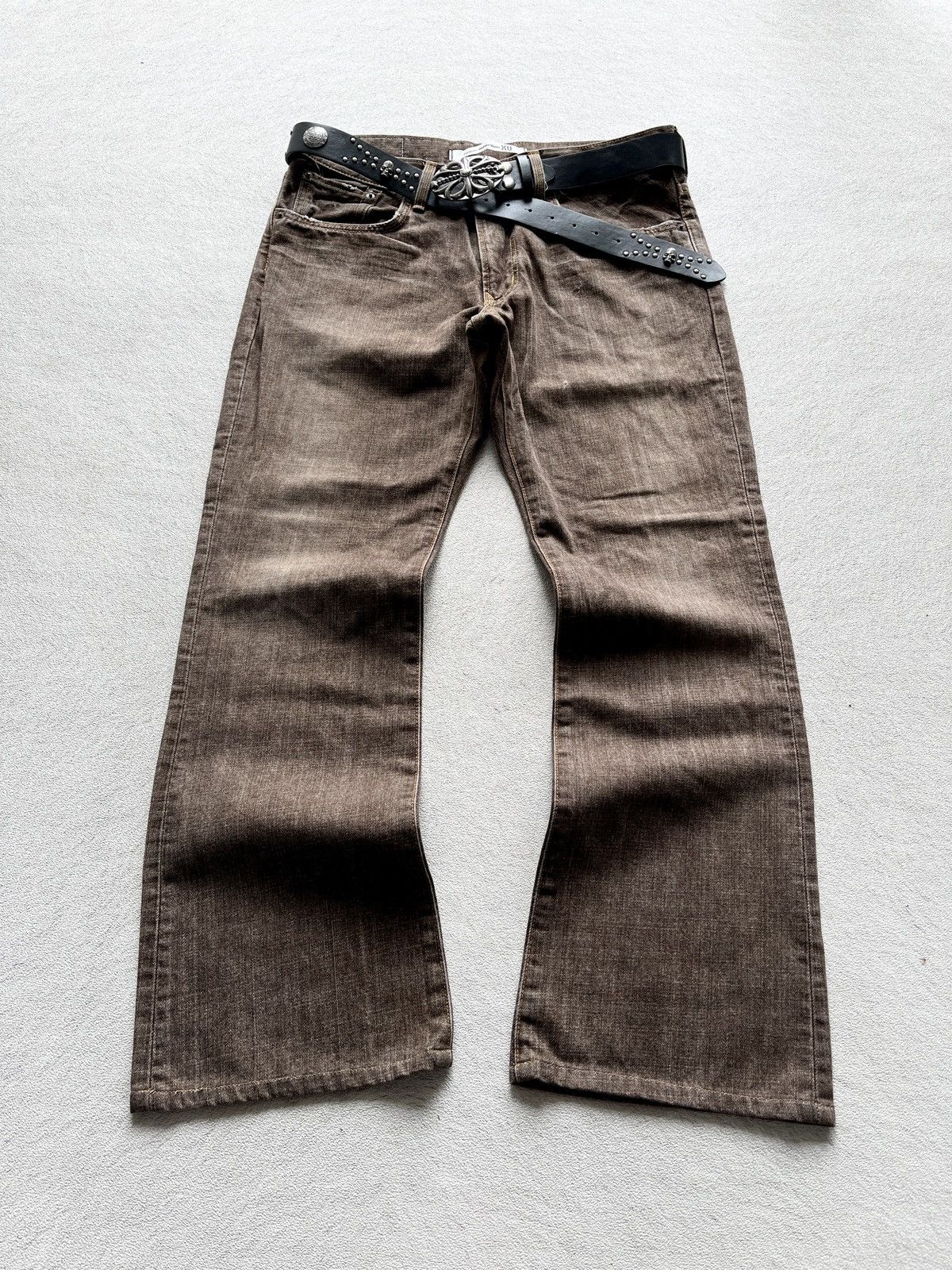 Kapital 2000s Edwin XV Brown Flared Jeans If Six Was Nine Size US 34 / EU 50 - 1 Thumbnail