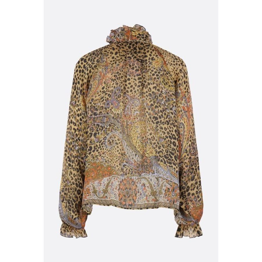 Etro ETRO Multicolor Chiffon Blouse New & Authentic (Women's size Size M / US 6-8 / IT 42-44 - 2 Thumbnail