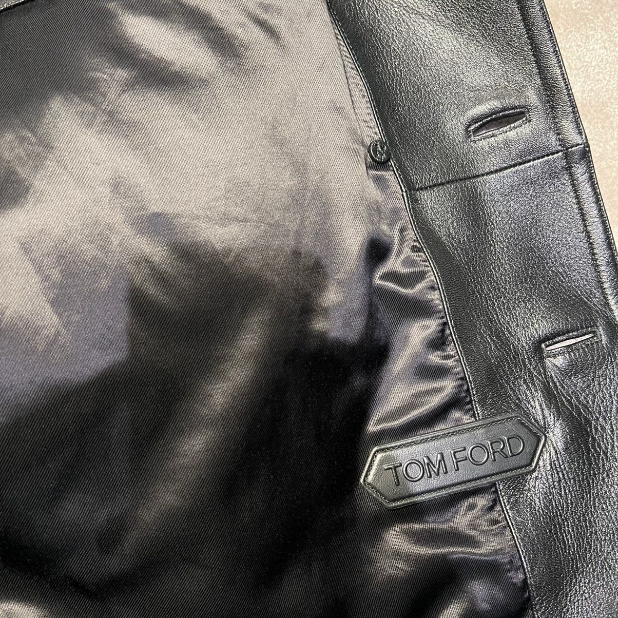 Tom Ford Tom Ford Leather Peacoat Size US L / EU 52-54 / 3 - 7 Thumbnail
