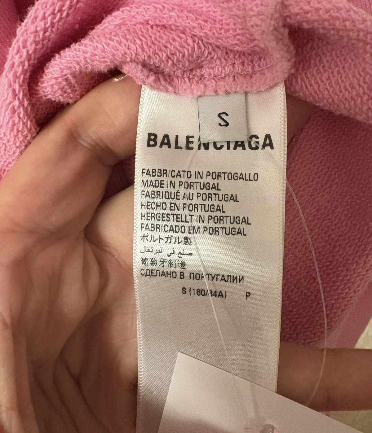 Balenciaga Balenciaga Pink Paint Splatter Logo Hoodie Size US S / EU 44-46 / 1 - 5 Thumbnail