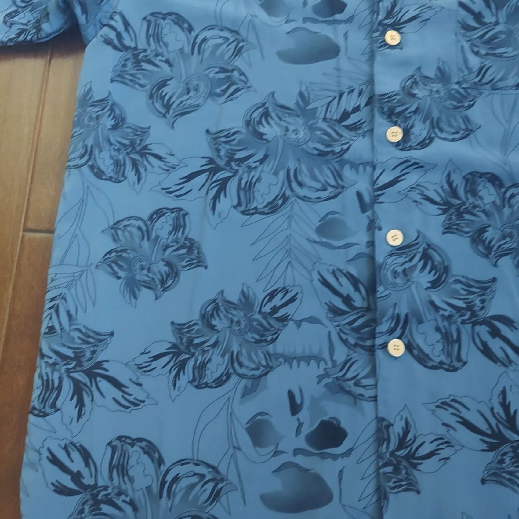 Sideout Sideout Shirt Mens M Men Short Sleeve Pocket Blue Black Floral Dress Size Size 40R - 5 Thumbnail