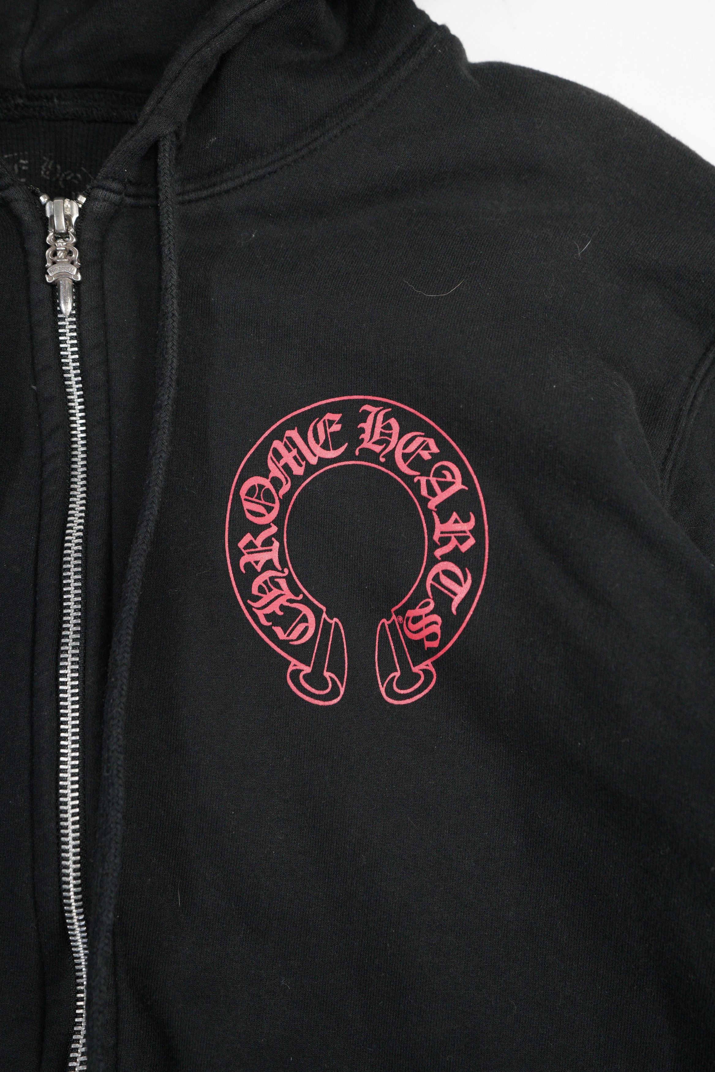 Chrome Hearts Chrome Hearts Red Horseshoe Waffle Zip Up Hoodie Size US XL / EU 56 / 4 - 3 Thumbnail