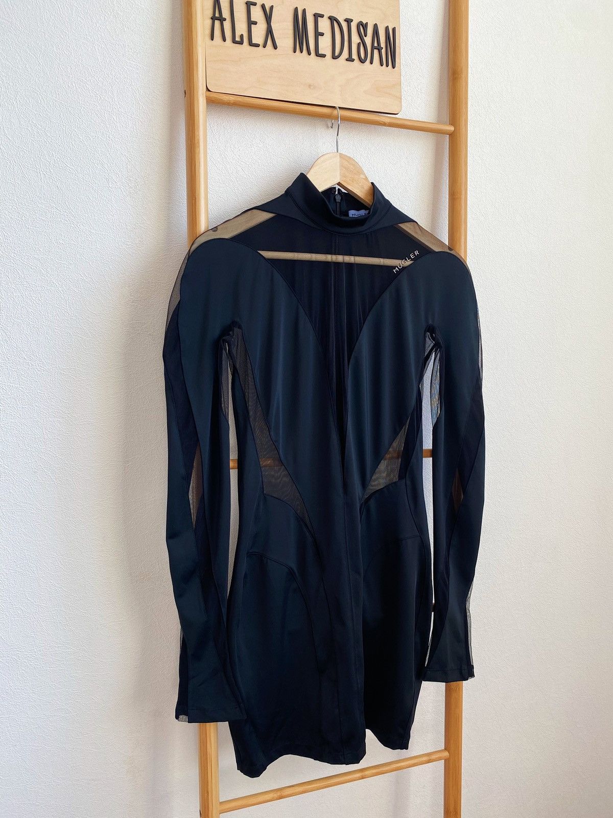 H&M × Mugler × Thierry Mugler Mugler x H&M Mini Dress With Mesh Inserts Size M Size M / US 6-8 / IT 42-44 - 6 Thumbnail