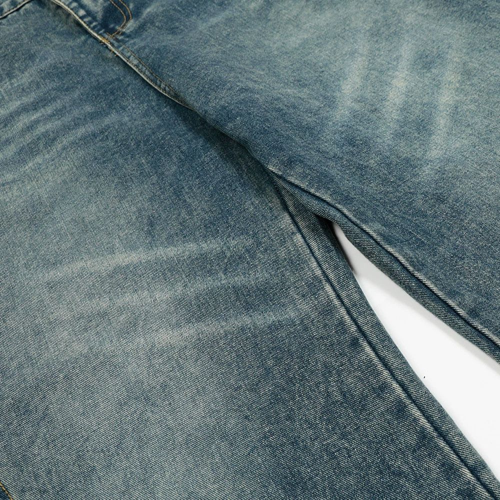 Jean Men's loose distressed vintage washed scimitar jeans Size US 32 / EU 48 - 4 Thumbnail
