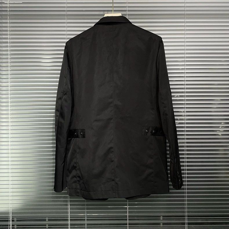 Versace Versace Nylon jacket with a cinched waist, leather lapels, Size US L / EU 52-54 / 3 - 2 Thumbnail