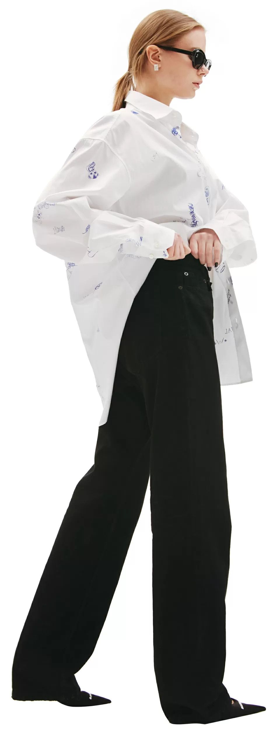 Balenciaga o1mt1gz0824 Normal Fit Pants in Black Size 30" / US 8 / IT 44 - 2 Thumbnail