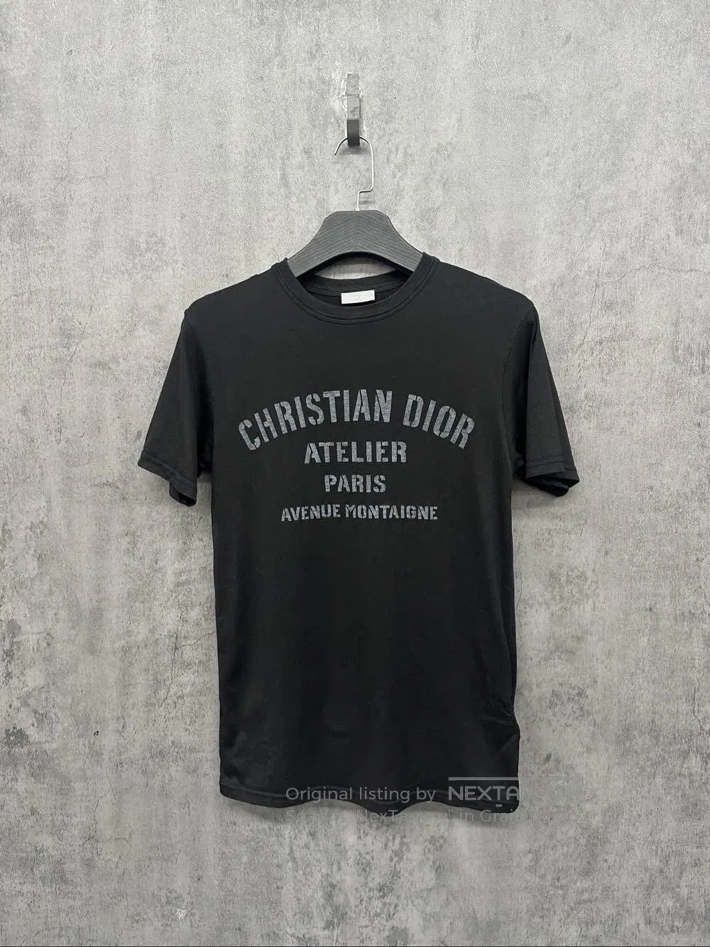 Dior 2018 Dior Homme Atelier Men's Logo-printed Black T-shirt