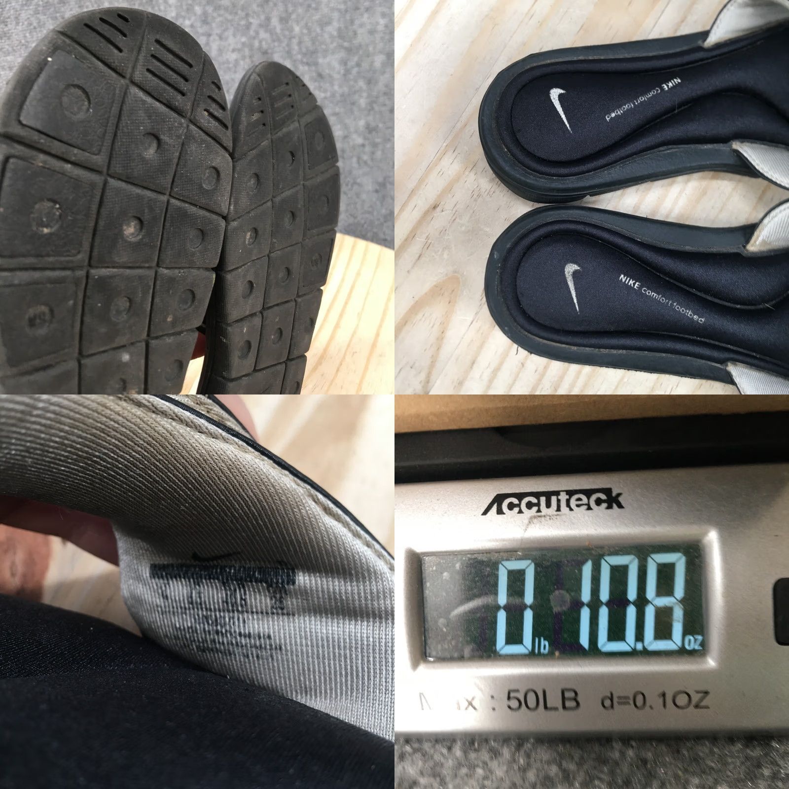 Nike Nike Sandals Womens 9 Comfort Slide Footbed Slip On Adjustable Strap Black Size US 9 / IT 39 - 9 Thumbnail