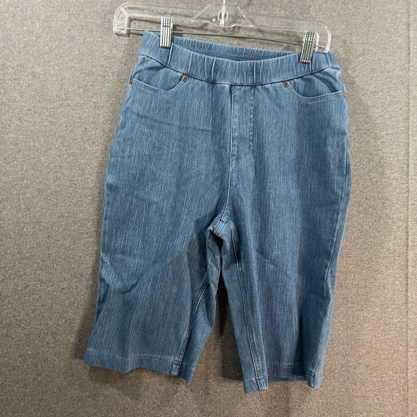 Other Isaac Mizrahi Live! Tall Knit Denim Pull On Bermuda Size 26" / US 2 / IT 38 - 1 Thumbnail