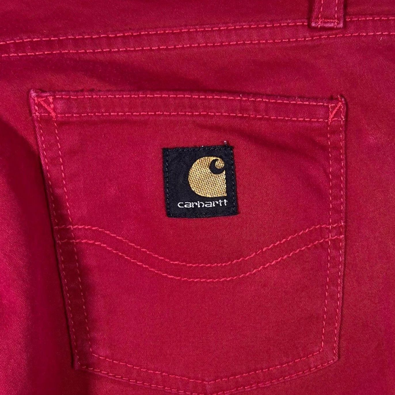Carhartt Carhartt W' Texas Pant Red Straight Leg Regular Fit Chino Trousers 29 x 32 Mens Jeans/Bottoms Size US 29 - 4 Thumbnail