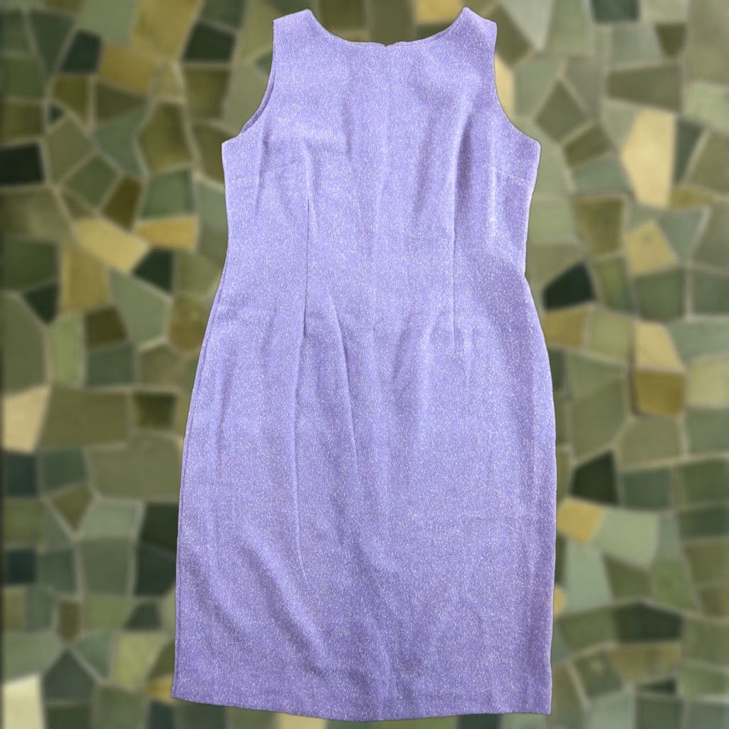 Vintage VINTAGE NWT Leslie Fay Purple Pansy Sleeveless Shift Tank Dress Women Size 14 Size XL / US 12-14 / IT 48-50 - 1 Thumbnail