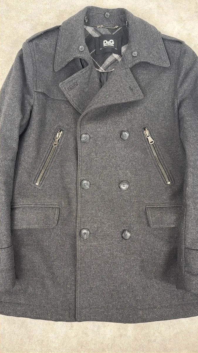 Dolce & Gabbana AW2009 Dolce & Gabbana Grey Caban Buttoned Officer Wool Coat Size US M / EU 48-50 / 2 - 3 Thumbnail