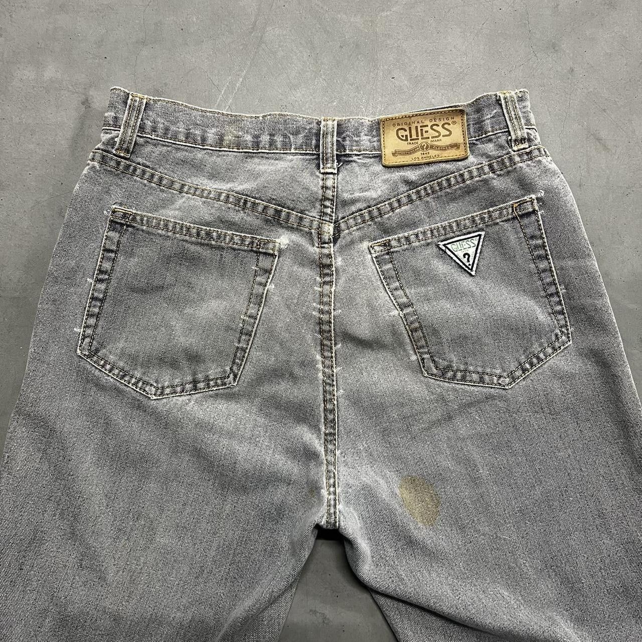 Guess Crazy Vintage Y2K/90s Guess Made In Usa Vintage Silver Light Wash Denim Jeans! Size US 30 / EU 46 - 4 Thumbnail
