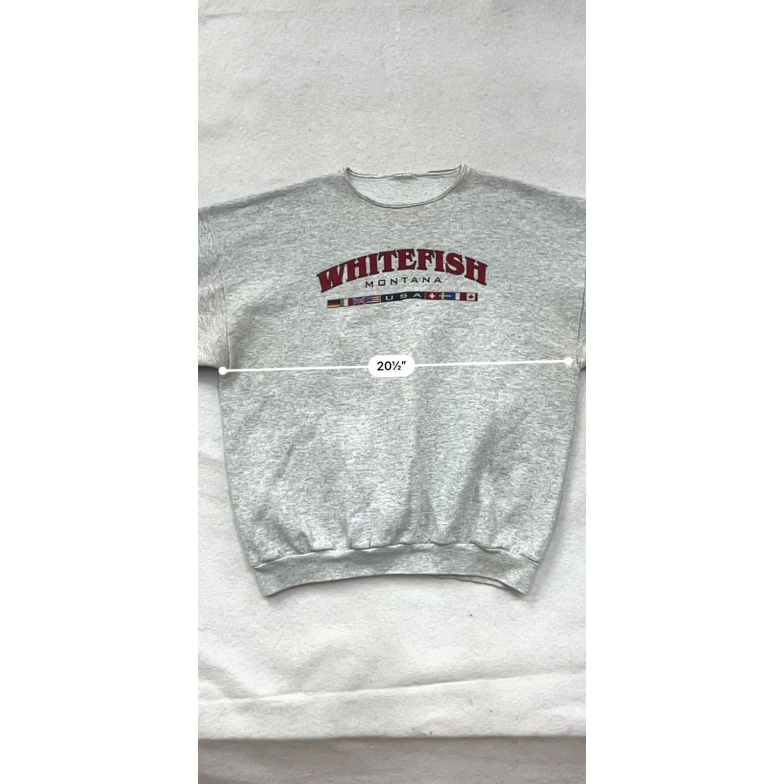 Vintage Whitefish Montana Gray Crewneck Sweatshirt Mens XL Size US XL / EU 56 / 4 - 7 Thumbnail