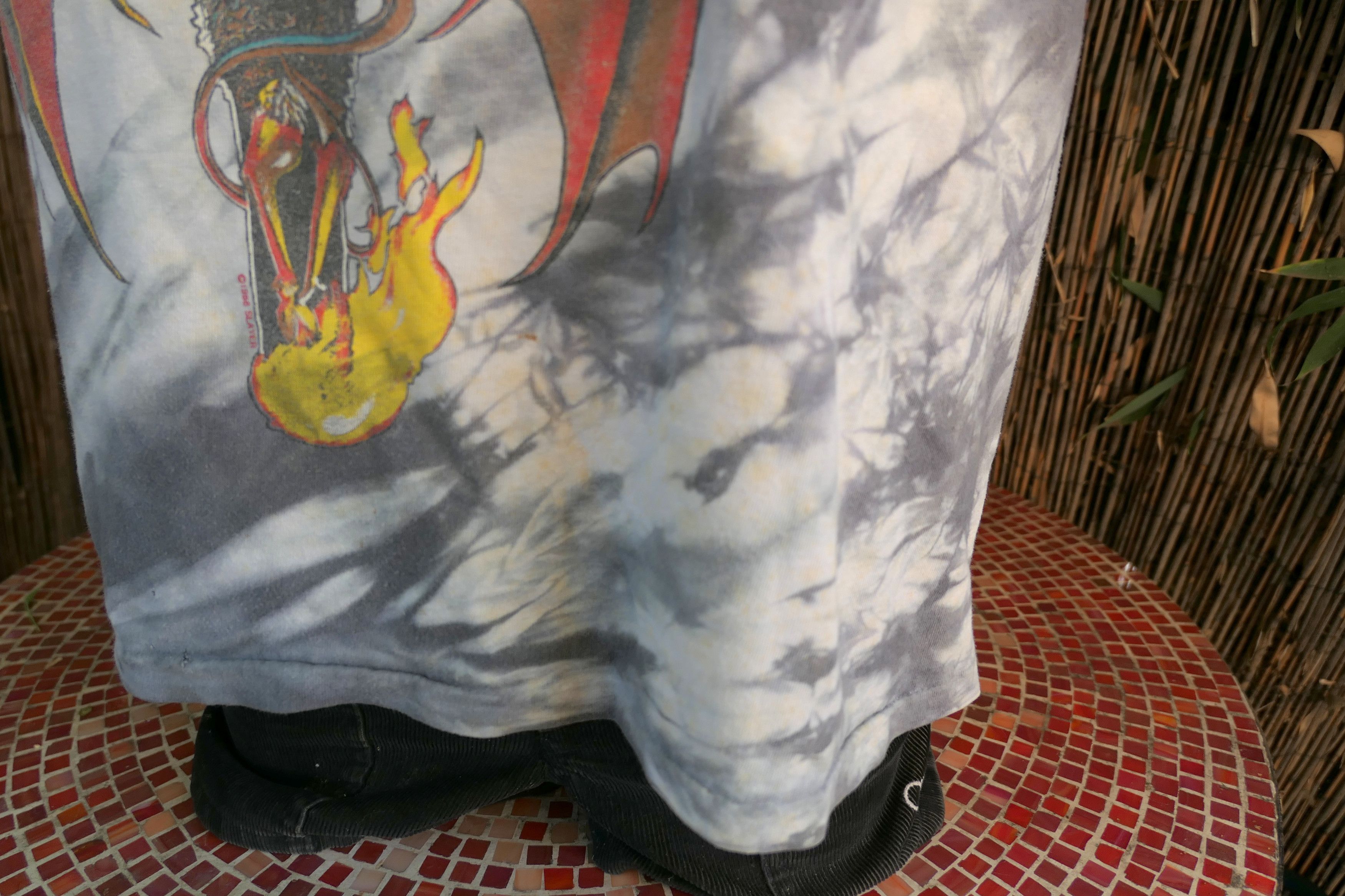 Vintage Vintage 1988 SLAYER Crucified Demon Tie Dye T Shirt Large Size US L / EU 52-54 / 3 - 8 Thumbnail