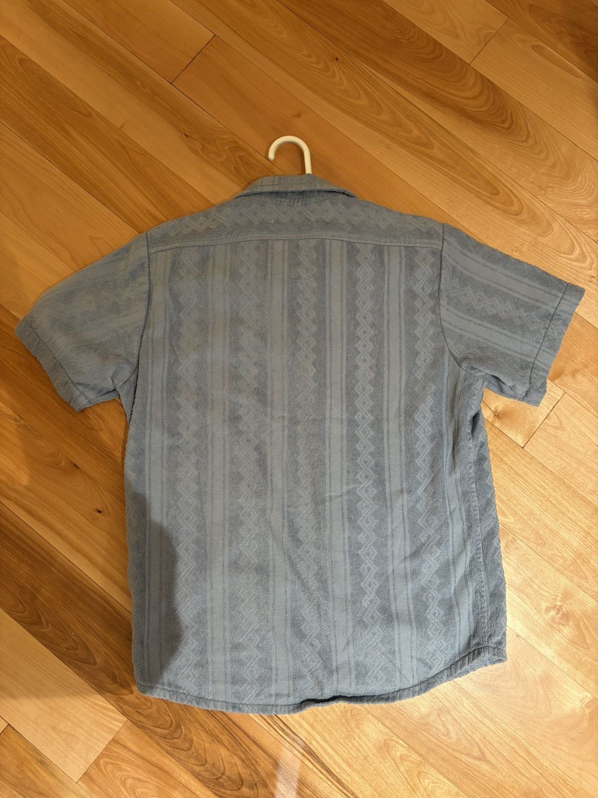 OAS OAS - Blue Patterned Terry Polo Size US M / EU 48-50 / 2 - 3 Thumbnail