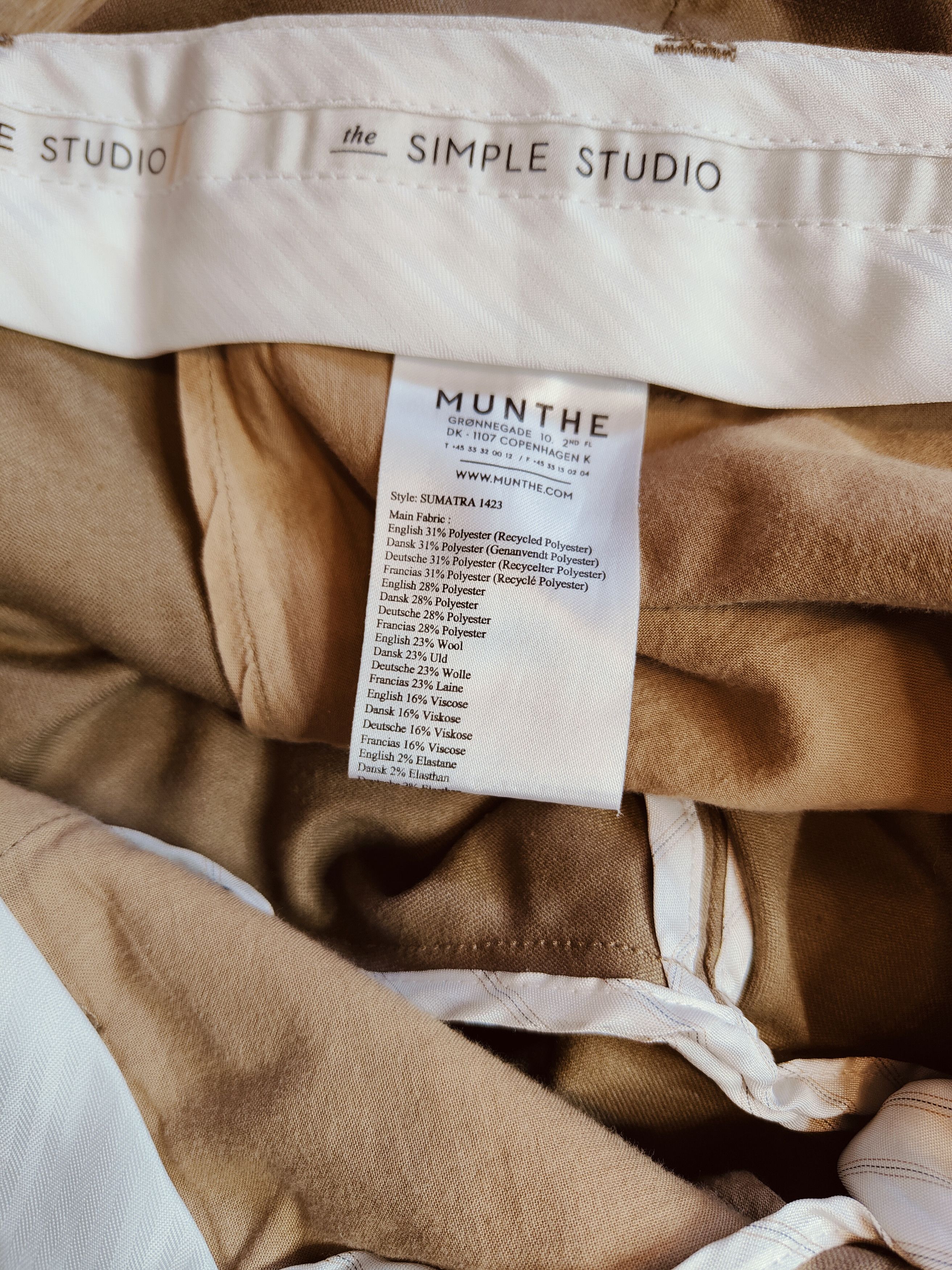MUNTHE Elegant caramel wide leg trousers Size 26" / US 2 / IT 38 - 4 Thumbnail