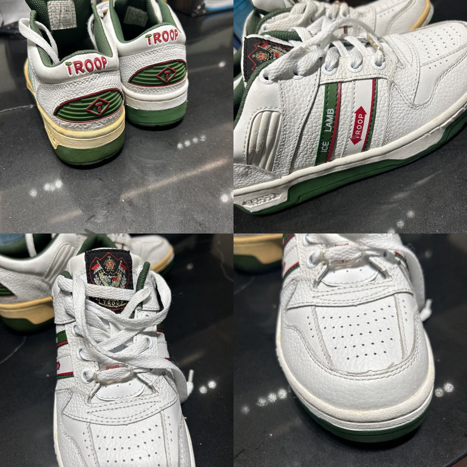 Vintage VINTAGE Troop Hip Hop Sneaker Men Size 4.5 White Green Y2K Troop Ice Lamb Sneakers Size US 5 / EU 37 - 8 Thumbnail