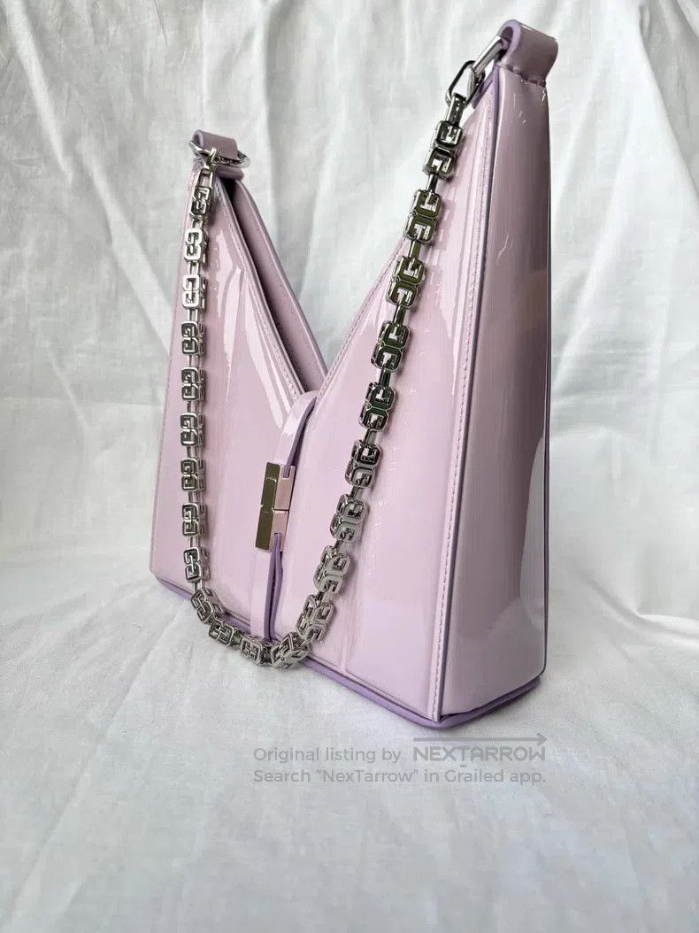 Givenchy Givenchy Lavender Cut Out Patent Leather Horn Bag Size ONE SIZE - 3 Thumbnail