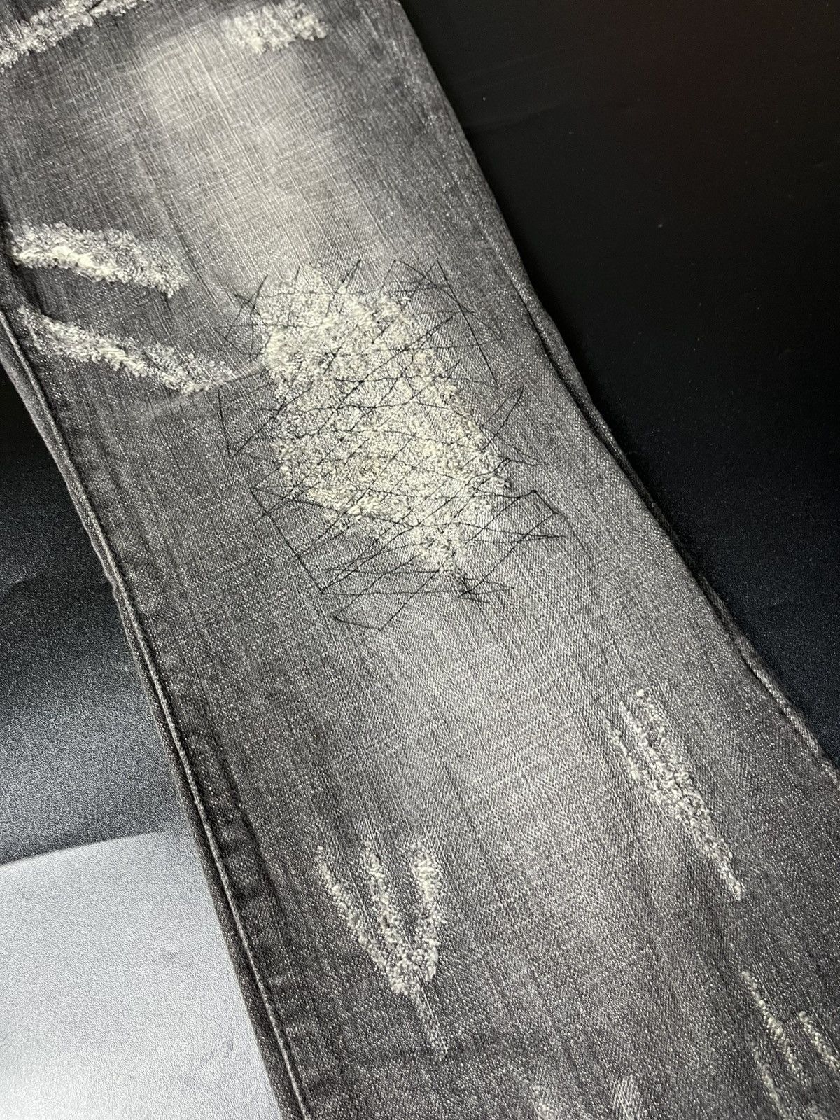 If Six Was Nine × Japanese Brand × Le Grande Bleu (L.G.B.) Japanese Flared Soldberry Distressed punk Jeans Size US 32 / EU 48 - 8 Thumbnail
